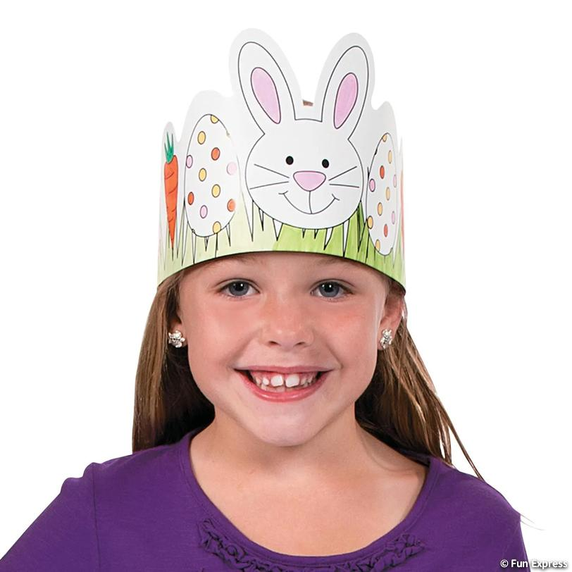 Colour In Big Easter Crowns 12 Pk